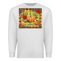 Oatmeal Heather Just a girl who loves Fall Premium Sweatshirt - NancyCooperArtShop
