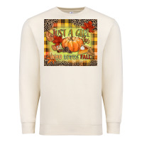 Sandshell Just a girl who loves Fall Premium Sweatshirt - NancyCooperArtShop