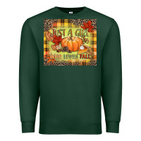 Sports Green Just a girl who loves Fall Premium Sweatshirt - NancyCooperArtShop