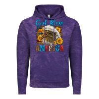 Cloud Purple God Bless America Vintage Hoodie - LillyAllenDesigns