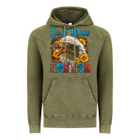 Vintage Olive God Bless America Vintage Hoodie - LillyAllenDesigns