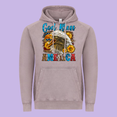 God Bless America Vintage Hoodie Designed By Lillyallendesigns