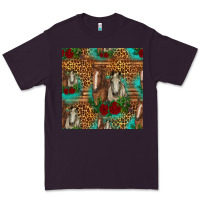 Plum horses with roses seamless pattern Premium Tee - HRA Design Shop