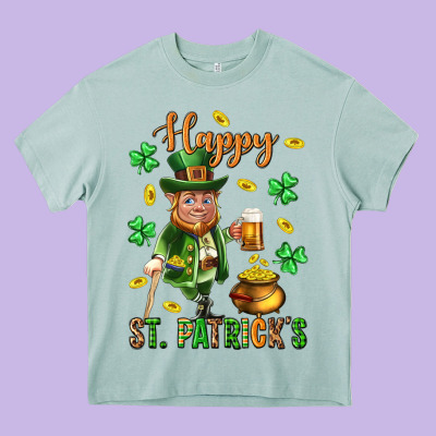 Happy St. Patricks Day Heavy Core Tee Designed By Neo Western