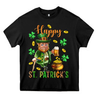 Black Happy st. patricks day Heavy Core Tee - Neo Western