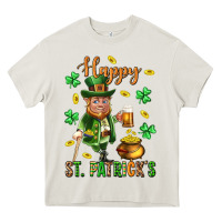 Cream Happy st. patricks day Heavy Core Tee - Neo Western
