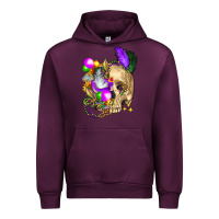Mauve Wine mardi gras skull Urban Hoodie - FaDigitalArtStudio