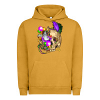 Pigment Peanut Butter mardi gras skull Urban Hoodie - FaDigitalArtStudio