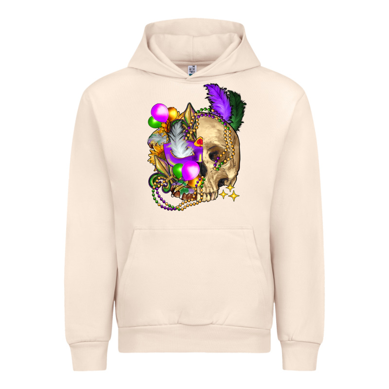 Mardi Gras Skull Urban Hoodie by FaDigitalArtStudio | Teevron