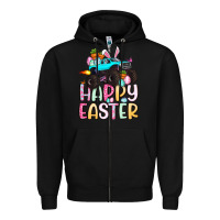 Black monster truck happy easter Zipper Hoodie - Artiststas