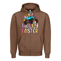 Chestnut monster truck happy easter Zipper Hoodie - Artiststas
