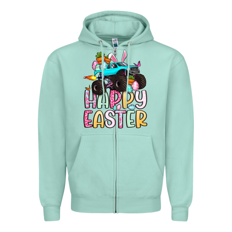 Monster Truck Happy Easter Zipper Hoodie by Artiststas | Teevron