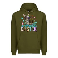 Army Green Happy Easter Heifers Easter Day Premium Hoodie - HowdyJamesFarm