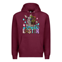 Burgundy Happy Easter Heifers Easter Day Premium Hoodie - HowdyJamesFarm