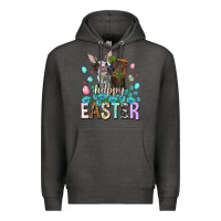Charcoal Heather Happy Easter Heifers Easter Day Premium Hoodie - HowdyJamesFarm