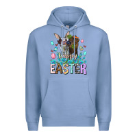 Colony Blue Happy Easter Heifers Easter Day Premium Hoodie - HowdyJamesFarm