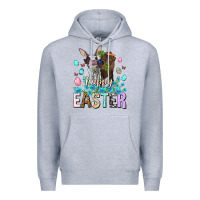 Heather Grey Happy Easter Heifers Easter Day Premium Hoodie - HowdyJamesFarm