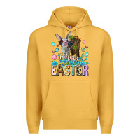 Mustard Happy Easter Heifers Easter Day Premium Hoodie - HowdyJamesFarm