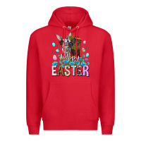 Red Happy Easter Heifers Easter Day Premium Hoodie - HowdyJamesFarm