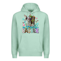 Seafoam Happy Easter Heifers Easter Day Premium Hoodie - HowdyJamesFarm