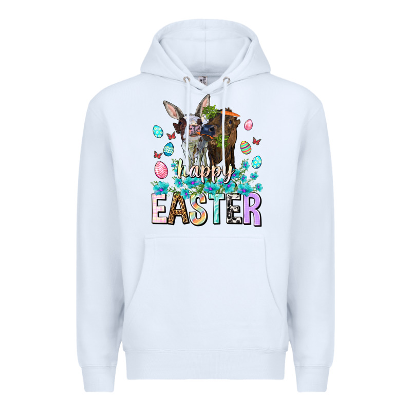 Happy Easter Heifers Easter Day Premium Hoodie by HowdyJamesFarm | Teevron
