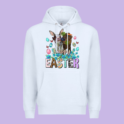 Happy Easter Heifers Easter Day Premium Hoodie Designed By Howdyjamesfarm