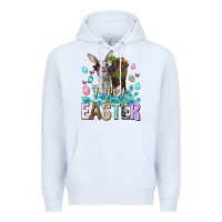 White Happy Easter Heifers Easter Day Premium Hoodie - HowdyJamesFarm