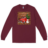 Burgundy christmas truck coaster Long Sleeve Tee - JahusDesignShop