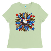 Matcha American flag sunflower Ladies Tee - Neo Western
