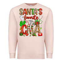Pale Pink santa's favorite cma Premium Sweatshirt - texasbilliewilder
