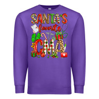 Purple santa's favorite cma Premium Sweatshirt - texasbilliewilder