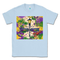 Dusty Blue mardi gras street lights Classic Tee - MaliasSmallBusiness