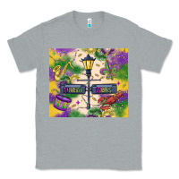 Heather Grey mardi gras street lights Classic Tee - MaliasSmallBusiness