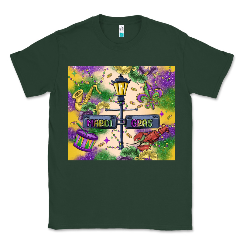 Mardi Gras Street Lights Classic Tee by MaliasSmallBusiness | Teevron