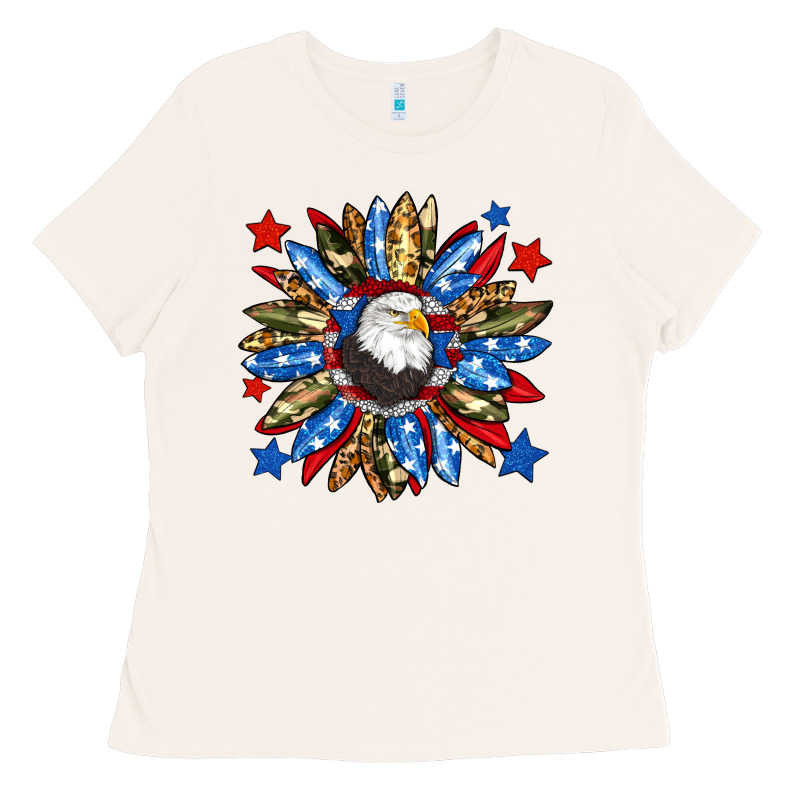 American Flag Sunflower Ladies Tee by Neo Western | Teevron