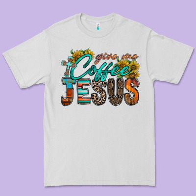 Give Me Coffee Jesus Premium Tee Designed By Racoondesign
