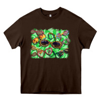 Chocolate Brown sunglasses background Heavy Core Tee - BarkalooDesign