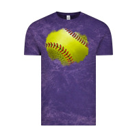 Cloud Purple leopard softball patch Vintage Tee - Jasminsmagicworld