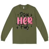Army Green powherful Long Sleeve Tee - MaliasSmallBusiness