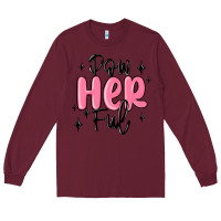 Burgundy powherful Long Sleeve Tee - MaliasSmallBusiness