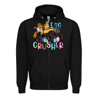 Black egg crusher monster truck easter Zipper Hoodie - Artiststas