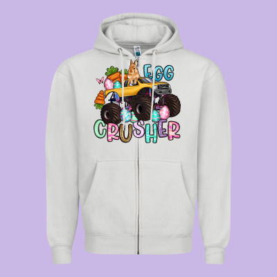 Egg Crusher Monster Truck Easter Zipper Hoodie Designed By Artiststas