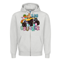 Dove Grey egg crusher monster truck easter Zipper Hoodie - Artiststas