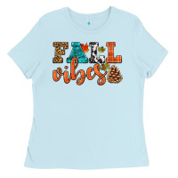 Baby Blue fall vibes Ladies Tee - HRA Design Shop