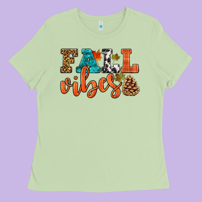 Fall Vibes Ladies Tee Designed By Hra Design Shop