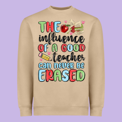 The Influence Of A Good Teacher Can Never Be  Eras Heavyweight Sweatshirt Designed By Maliassmallbusiness