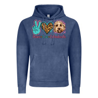 Vintage Denim peace love labradoodle Vintage Hoodie - Jasminsmagicworld