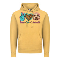 Vintage Mustard peace love labradoodle Vintage Hoodie - Jasminsmagicworld
