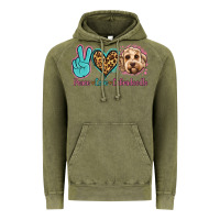 Vintage Olive peace love labradoodle Vintage Hoodie - Jasminsmagicworld