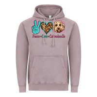 Vintage Zinc peace love labradoodle Vintage Hoodie - Jasminsmagicworld